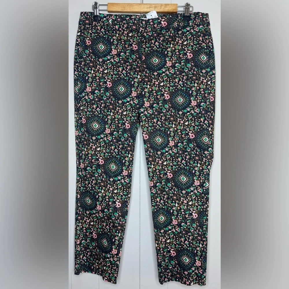 NWT J. Crew Modern Chino Stretch Floral Ankle Pants Womens Size 10
